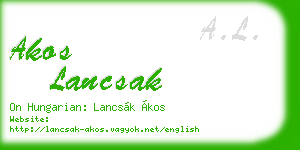 akos lancsak business card
